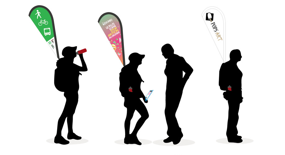 backpack banner Drapeau dorsal