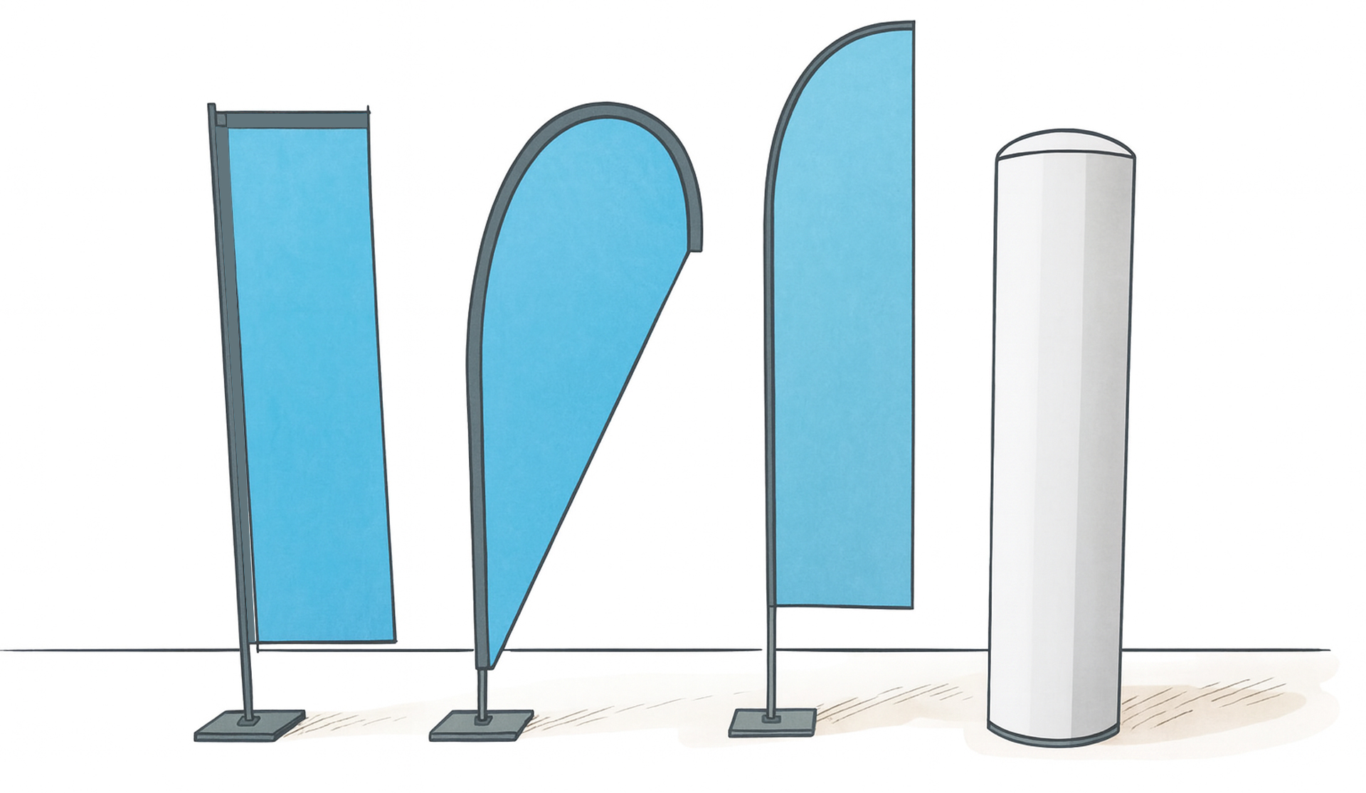 Beachflags et totems personnalisés – impression promotionnelle Montréal Québec