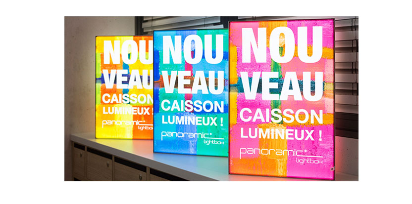 Cadre lumineux sur mesure avec impression tissu haute définition à Terrebonne et Montréal