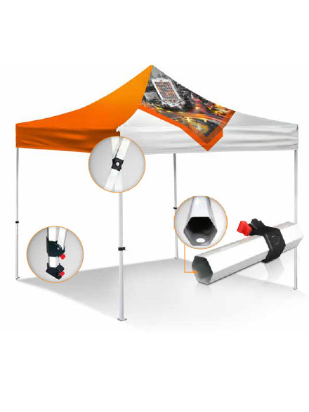 Tente pop-up imprimée