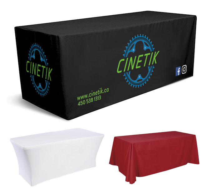 Nappe sublimé pour kiosques d’exposition – Montréal, Québec