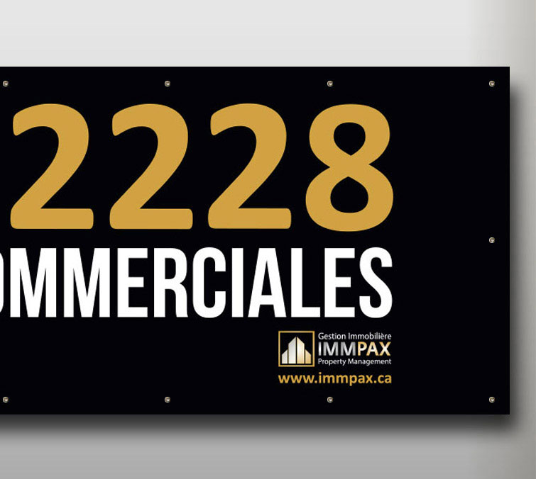 Toile publicitaire et bannière grand format imprimée à Terrebonne, Laval et Montréal