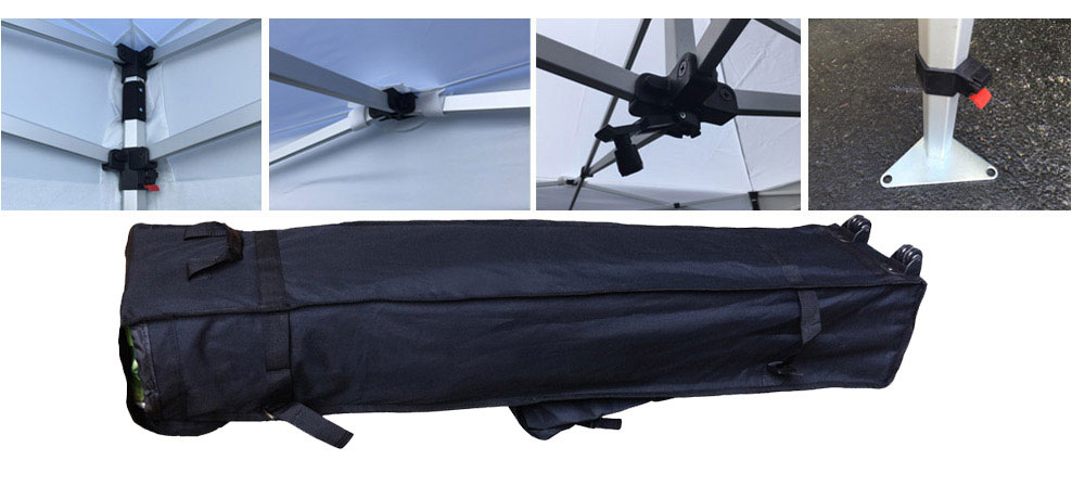 Structure aluminium de tente pop-up — sac de transport