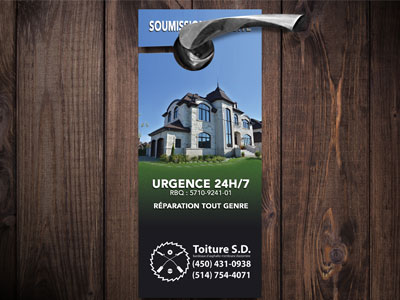 Impression accroches portes à Montréal Terrebonne